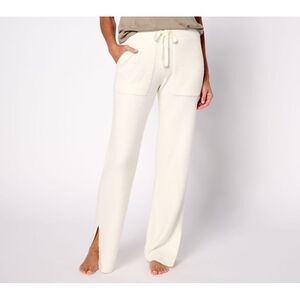 Make It Real Women's Plus Sz Pants 1X CozyChic Lite Pinched Tan/Beige A612272